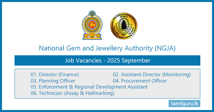 National Gem & Jewellery Authority (NGJA) Job Vacancies 2025 September