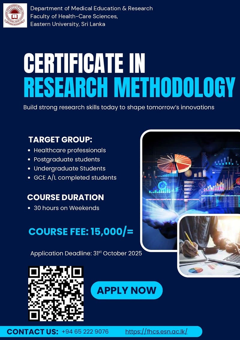 Certificate in Research Methodology 2025 - Eastern University