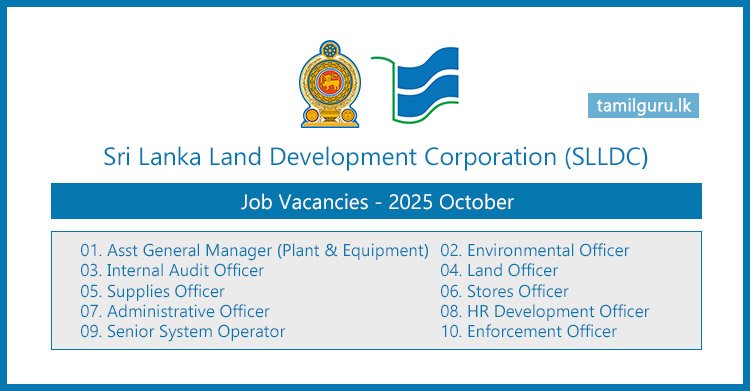 Sri Lanka Land Development Corporation (SLLDC) Vacancies - 2025 October