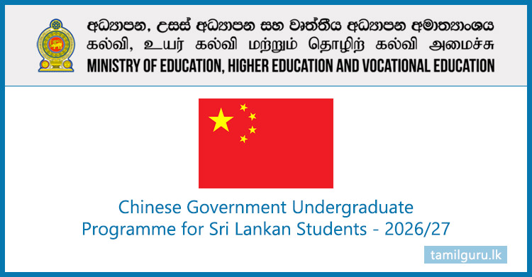 Chinese Government Undergraduate Scholarships - 2026