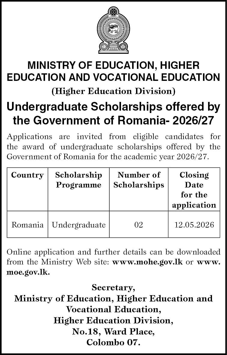 Romanian Government Undergraduate Scholarships 2026/2027