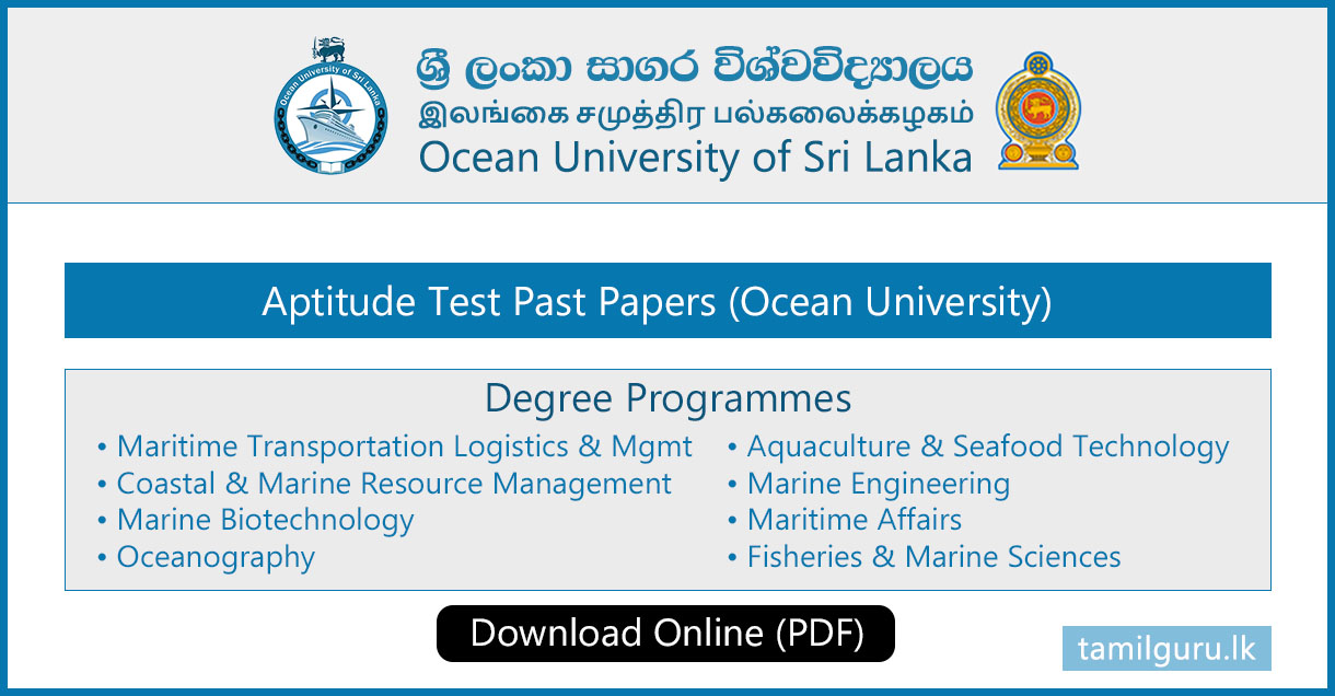 Ocean University Aptitude Test Past Papers Download