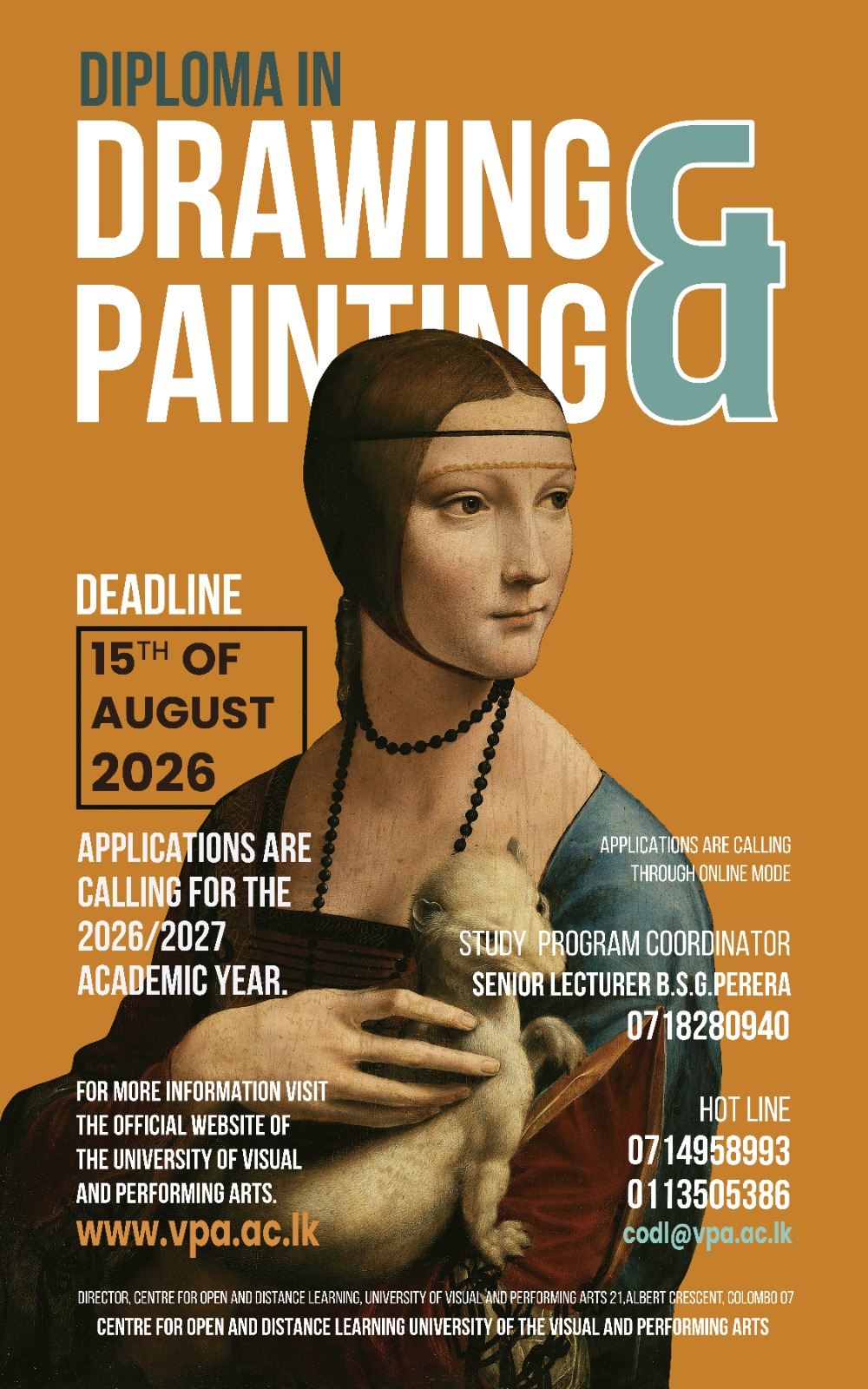 Diploma in Drawing and Painting 2026 - University of the Visual and Performing Arts (UVPA)