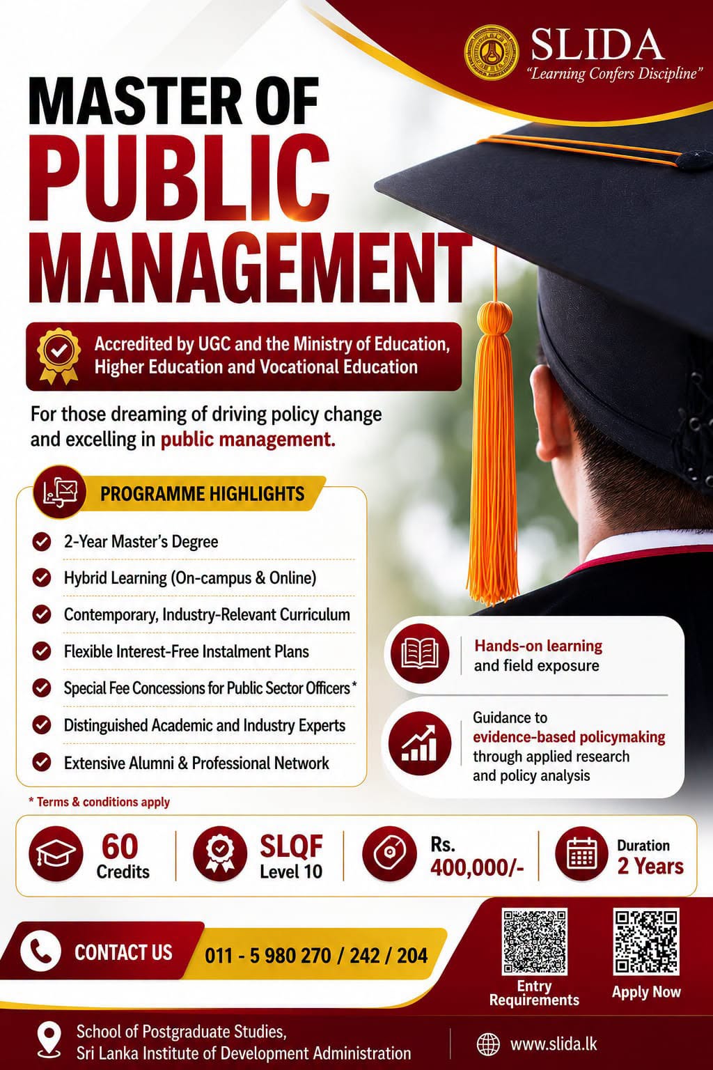 Master of Public Management (MPM) 2026 - Sri Lanka Institute of Development Administration (SLIDA)