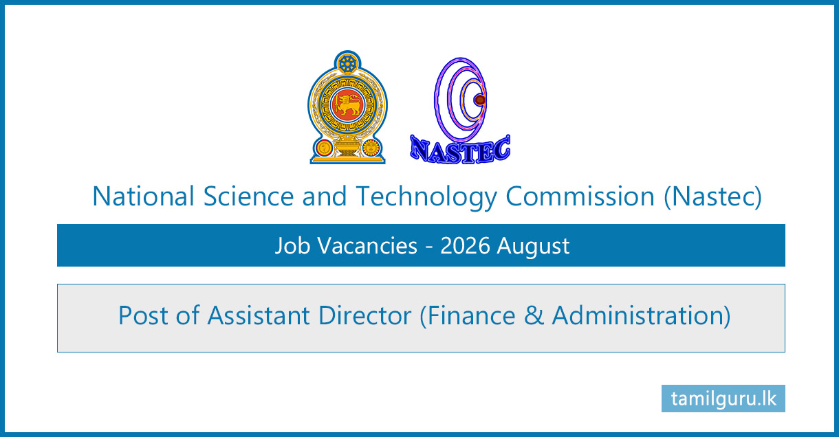 NASTEC) Vacancies 2026 - Assistant Director (Finance & Admin)