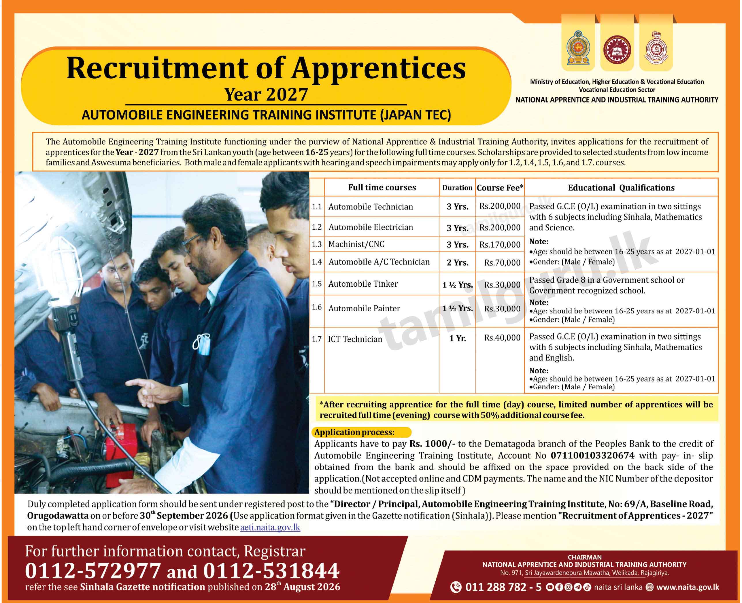Japan Tech (AETI) Full Time Courses Application 2027