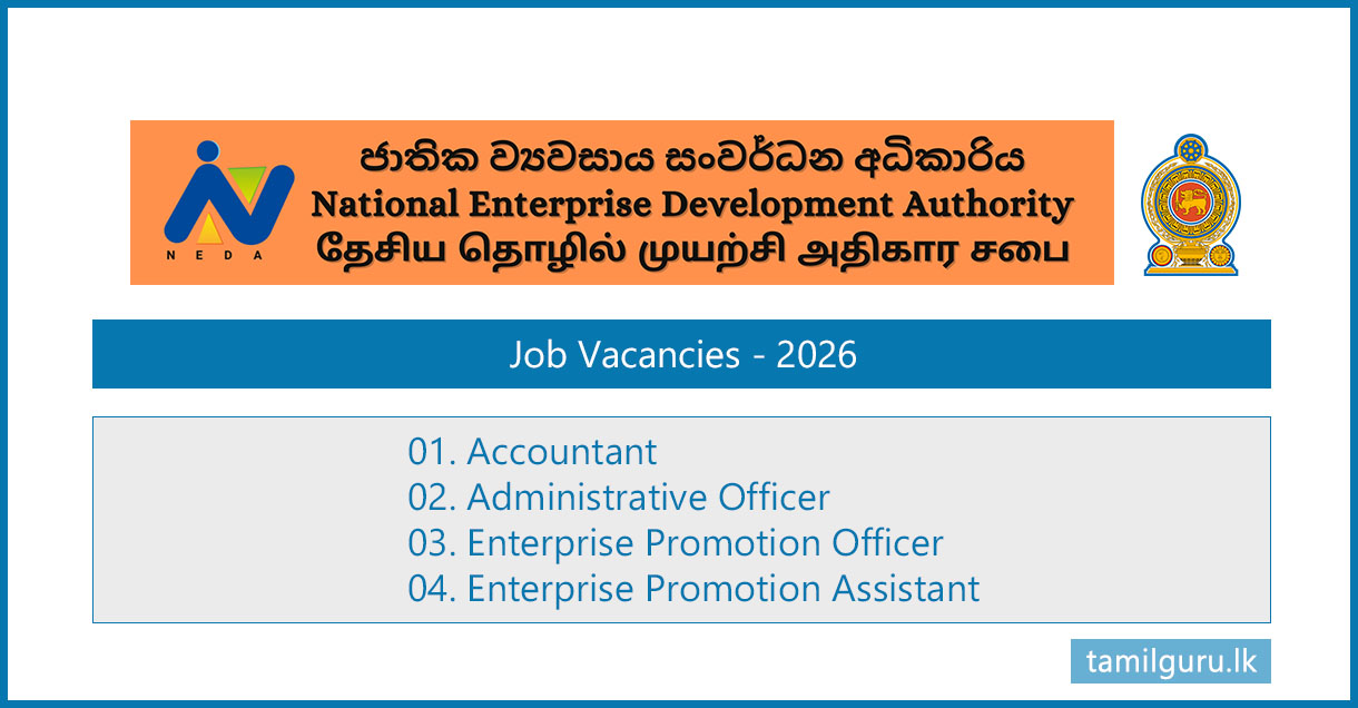 NEDA Vacancies 2026 - Accountant, Admin Officer, Enterprise Promotion Officer & Asst