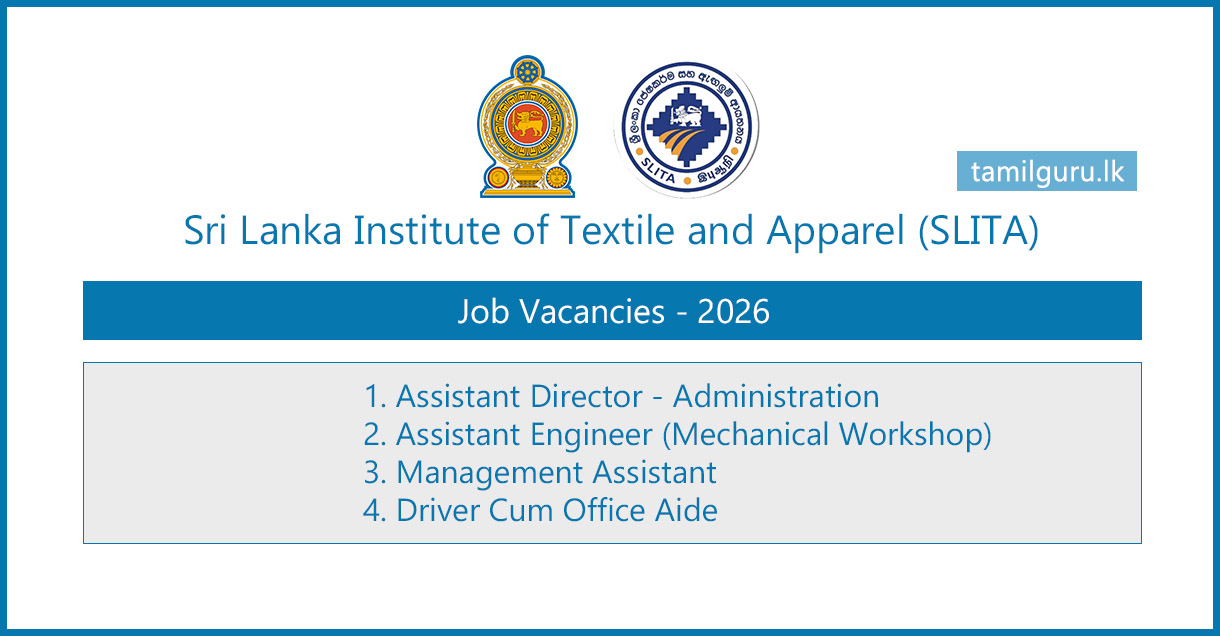 SLITA Vacancies 2026 - MA, Assistant Director, Assistant Engineer, Driver Cum Office Aide